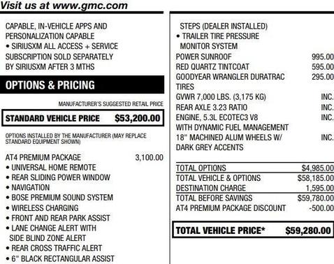 2019 GMC Sierra 1500 AT4