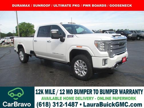 White Frost Tri-Coat 2022 GMC Sierra 3500 Denali