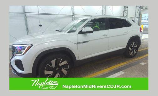 Pure White 2025 Volkswagen Atlas Cross Sport 2.0T SEL
