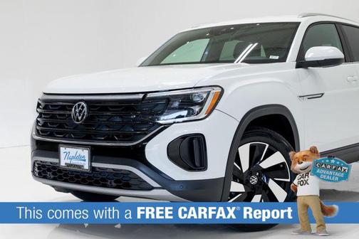 Pure White 2025 Volkswagen Atlas Cross Sport 2.0T SE w/Technology 4MOTION