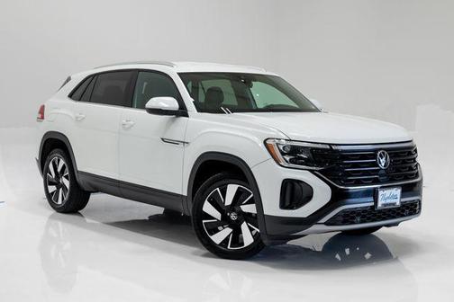 Pure White 2025 Volkswagen Atlas Cross Sport 2.0T SE w/Technology 4MOTION