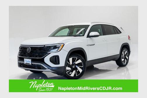 Pure White 2025 Volkswagen Atlas Cross Sport 2.0T SE w/Technology 4MOTION