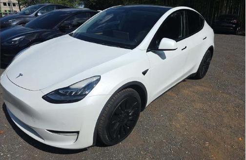 Pearl White Multi-Coat 2023 Tesla Model Y Long Range Dual Motor All-Wheel Drive