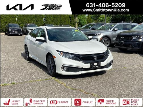 White 2020 Honda Civic EX