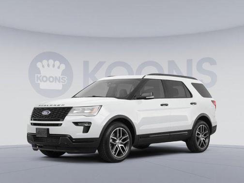 White Platinum 2019 Ford Explorer Sport