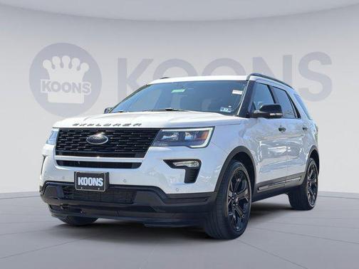 White Platinum 2019 Ford Explorer Sport