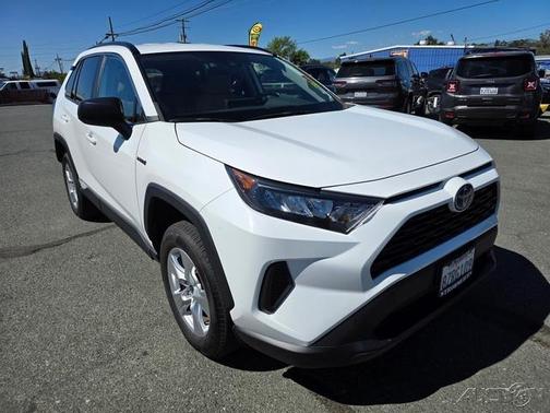 Super White 2021 Toyota RAV4 Hybrid LE