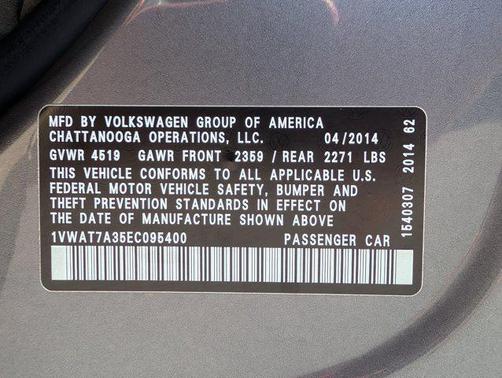 2014 Volkswagen Passat 1.8T S