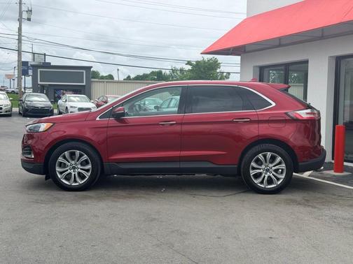 Red 2019 Ford Edge Titanium