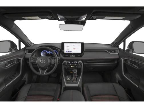 Supersonic Red/Midnight Black Metallic 2025 Toyota RAV4 Hybrid SE