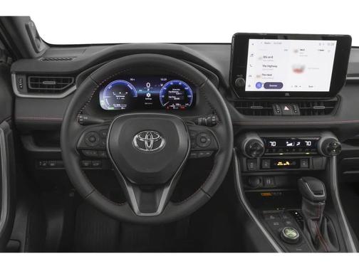Supersonic Red/Midnight Black Metallic 2025 Toyota RAV4 Hybrid SE