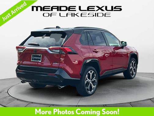 Supersonic Red/Midnight Black Metallic 2025 Toyota RAV4 Hybrid SE