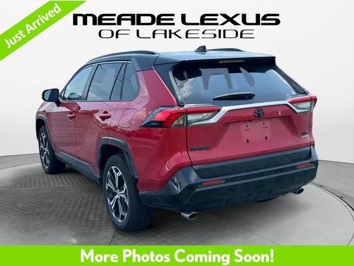 Supersonic Red/Midnight Black Metallic 2025 Toyota RAV4 Hybrid SE