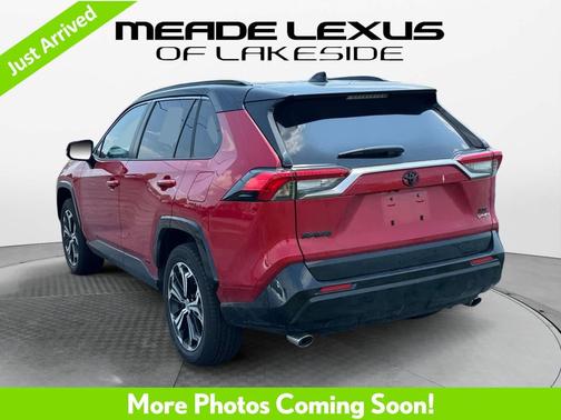 Supersonic Red/Midnight Black Metallic 2025 Toyota RAV4 Hybrid SE