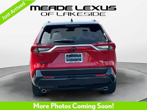 Supersonic Red/Midnight Black Metallic 2025 Toyota RAV4 Hybrid SE