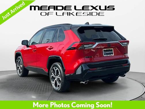 Supersonic Red/Midnight Black Metallic 2025 Toyota RAV4 Hybrid SE