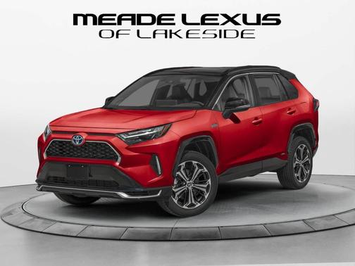 Supersonic Red/Midnight Black Metallic 2025 Toyota RAV4 Hybrid SE