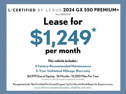 Incognito 2024 Lexus GX 550 Premium+