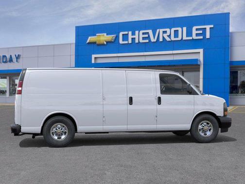 Summit White 2026 Chevrolet Express 3500 3500 Extended Wheelbase, WT, RWD