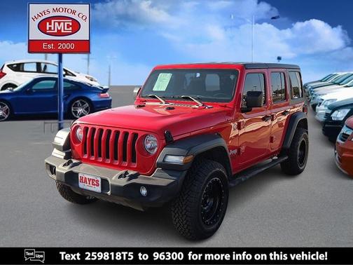 Firecracker Red Clearcoat 2018 Jeep Wrangler Unlimited Sport