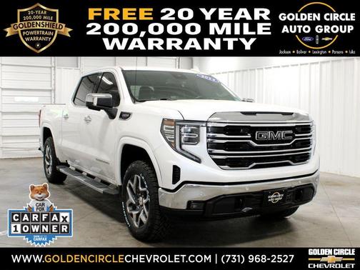 White Frost Tri-Coat 2024 GMC Sierra 1500 SLT