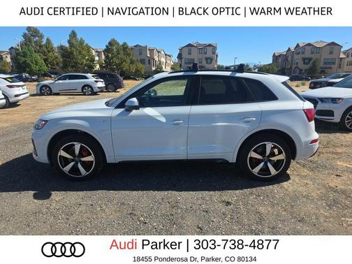 Glacier White Metallic 2024 Audi Q5 45 S line Premium Plus