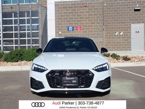 Glacier White Metallic 2024 Audi A5 Sportback 45 S Line Premium Plus
