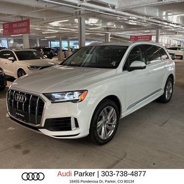 Carrara White 2022 Audi Q7 55 Premium Plus
