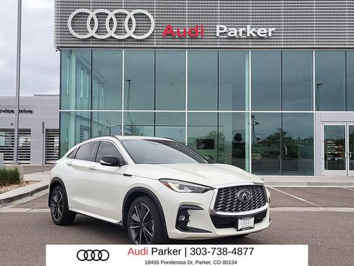 Majestic White 2023 INFINITI QX55 LUXE