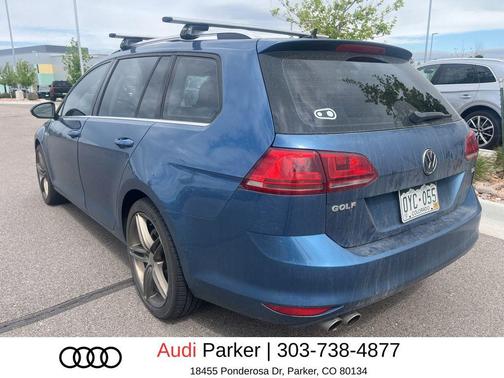 Blue Metallic 2015 Volkswagen Golf SportWagen TDI SEL 4-Door