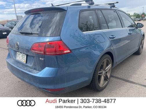 Blue Metallic 2015 Volkswagen Golf SportWagen TDI SEL 4-Door