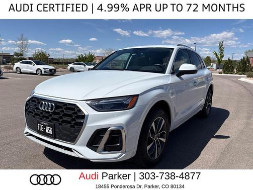 Glacier White Metallic 2023 Audi Q5 45 S line Premium