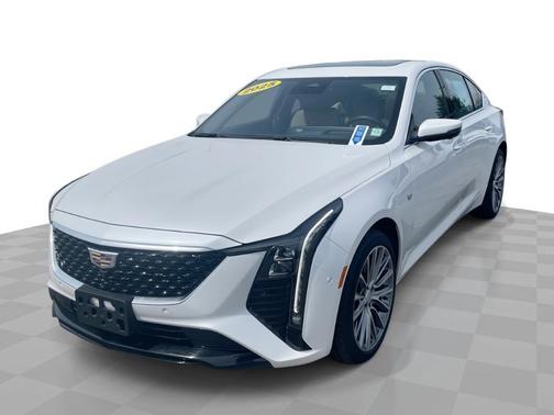 Crystal White Tricoat 2025 Cadillac CT5 4dr Sdn Premium Luxury