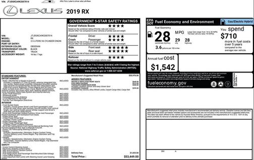 2019 Lexus RX 450h Base