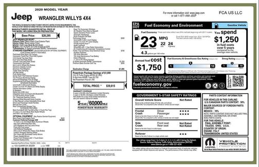 2020 Jeep Wrangler Willys 4X4
