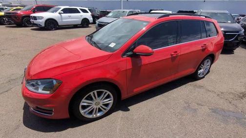 Tornado Red 2015 Volkswagen Golf SportWagen TDI SE 4-Door