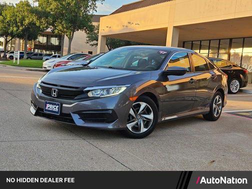 Modern Steel Metallic 2017 Honda Civic LX