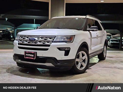 White Platinum Metallic Tri-Coat 2019 Ford Explorer XLT