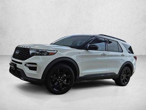 Star White Metallic Tri-Coat 2023 Ford Explorer ST-Line