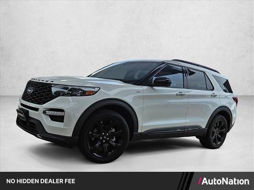 Star White Metallic Tri-Coat 2023 Ford Explorer ST-Line