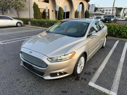 Beige 2016 Ford Fusion Energi SE Luxury Sedan