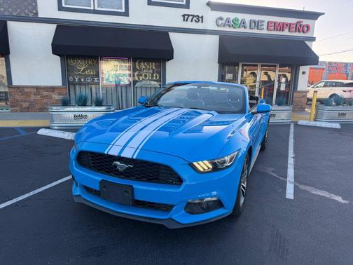 Blue 2017 Ford Mustang EcoBoost Premium