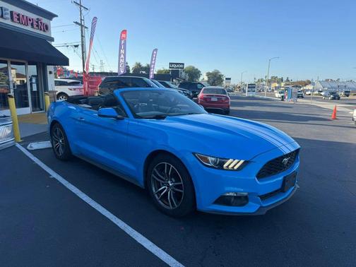 Blue 2017 Ford Mustang EcoBoost Premium