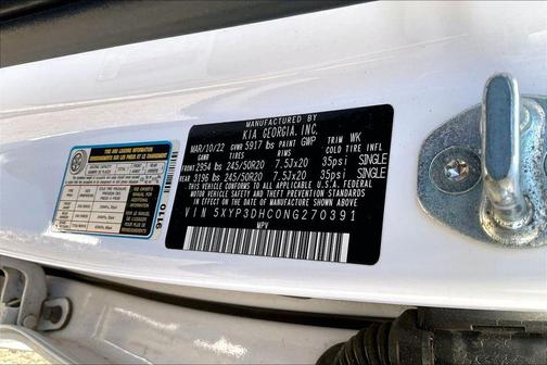 Glacial White Pearl 2022 Kia Telluride EX