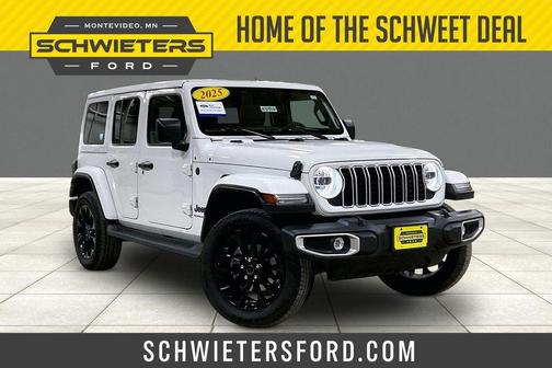 Bright White Clearcoat 2025 Jeep Wrangler 4xe Sahara