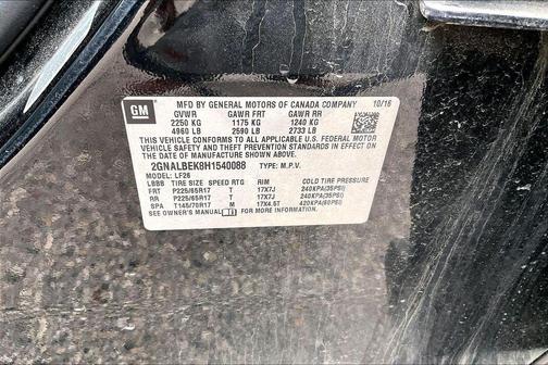 Black 2017 Chevrolet Equinox LS