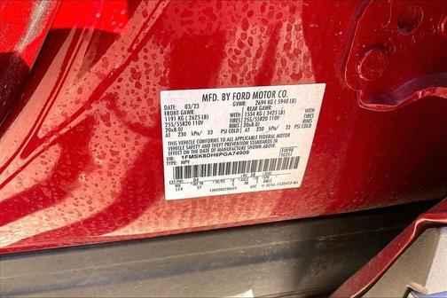Red Metallic 2023 Ford Explorer XLT