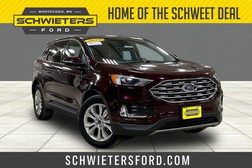 Burgundy 2024 Ford Edge Titanium