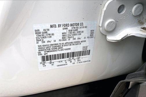 White Metallic 2020 Ford Explorer ST