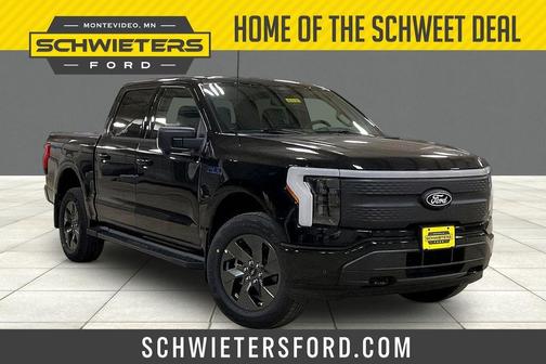 Agate Black Metallic 2025 Ford F-150 Lightning Flash